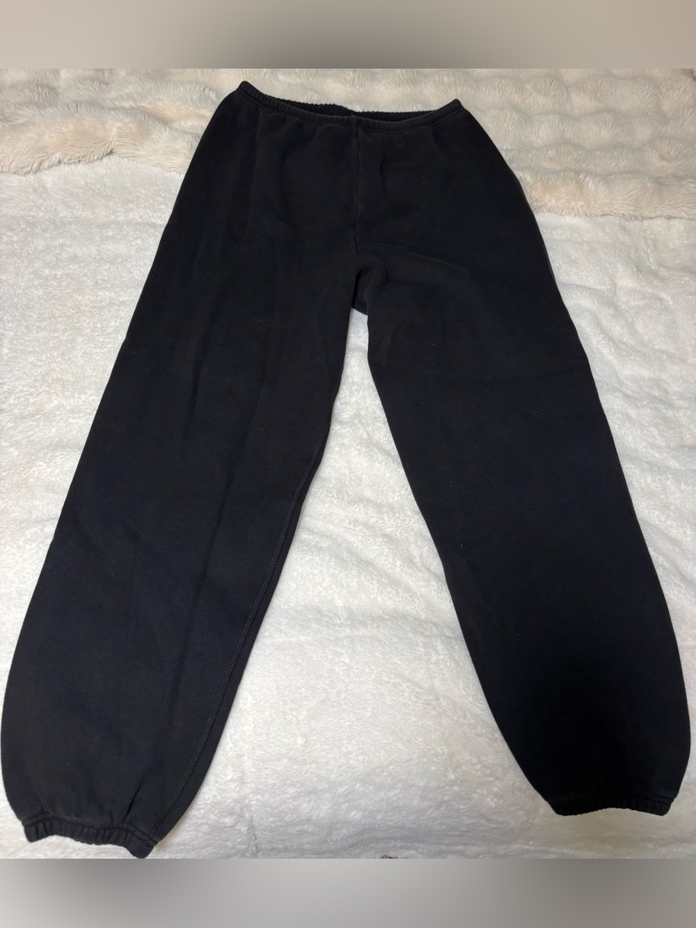 SKIMS Black Cozy Fleece Track Active Lounge Sweatpants Joggers